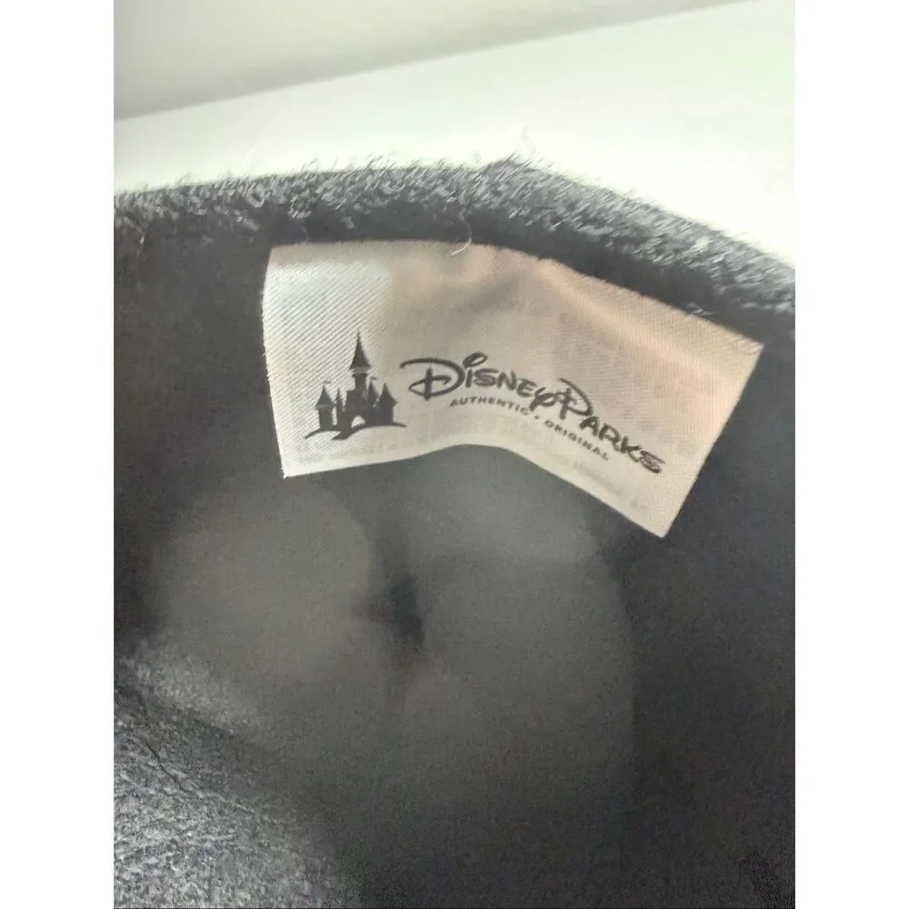Disney Minnie Mouse Ears one size Black Mouseketeers Hat Red Polka Dot Bow Patch